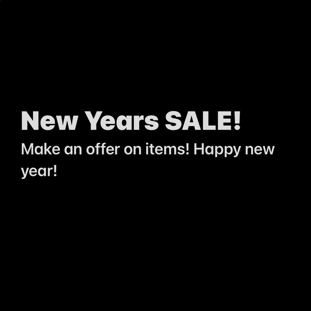 Sale on all items! Make an offer